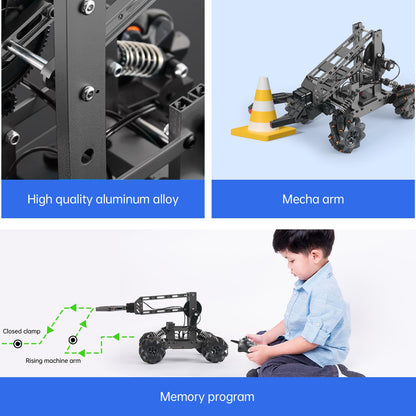 VANLINNY Robotic Arm Kit, DIY Engineering Educational Building Kit, STEM Project Gift for Kids Ages 8-14