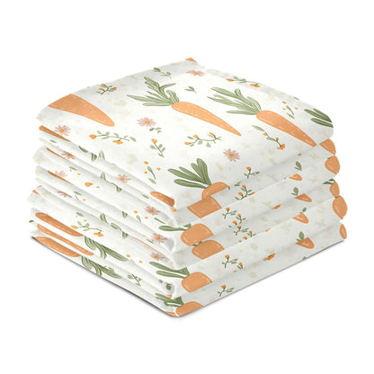 senya Kitchen Towels 4 Pack, Carrots Leaves Pattern Dish Towels Dishcloth 18x28 Inch for Kitchen Household Cleaning