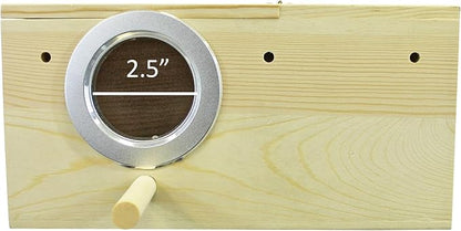 Sturdy Nest Box (L) - Cage Attachment, Hinged Lid, Perching Ledge - for Sugar Glider, Squirrel, Rat, Finch, Parakeet, Lovebird, Parrotlet, Lovebird, Canary, Cockatiel, Other Birds & Small Pets