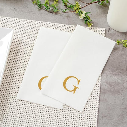 Luxenap 15.8 X 7.9 Inch Linen-Feel Guest Towels, 2000 Lettered Hand Towels