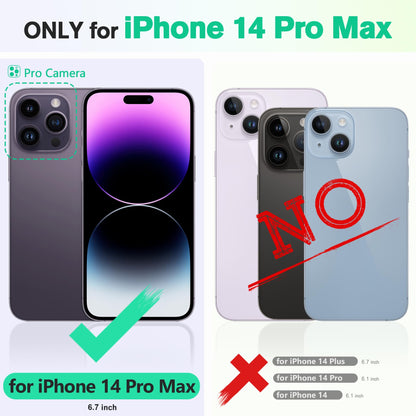 TUCCH Case for iPhone 14 Pro Max Case Wallet, [TPU Shockproof Inner Shell], PU Leather [RFID Blocking] 4 Card Holder Magnetic Stand Protective Cover Compatible with iPhone 14 Pro Max 6.7", Dark Blue