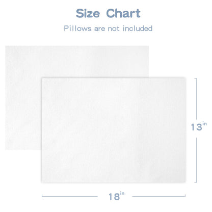 Zenssia Organic Cotton Toddler Pillowcase/Travel Pillowcase Pack of 2 Set 13x18 Inches with Envelope Closure - Soft & Breathable Baby Pillow Case Cover Solid White