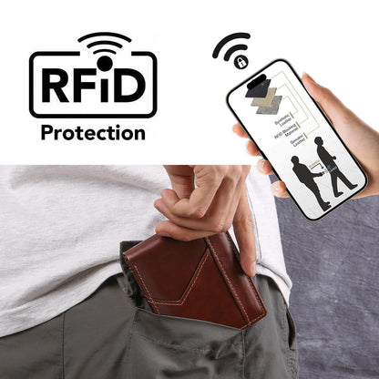 JISHANGXY Personalized RFID Leather Wallet for Dad – Custom Name & Initial Bifold – First Layer Cowhide with Gift Box – Father’s Day, Birthday, Christmas Gift from Son Daughter (Browse)