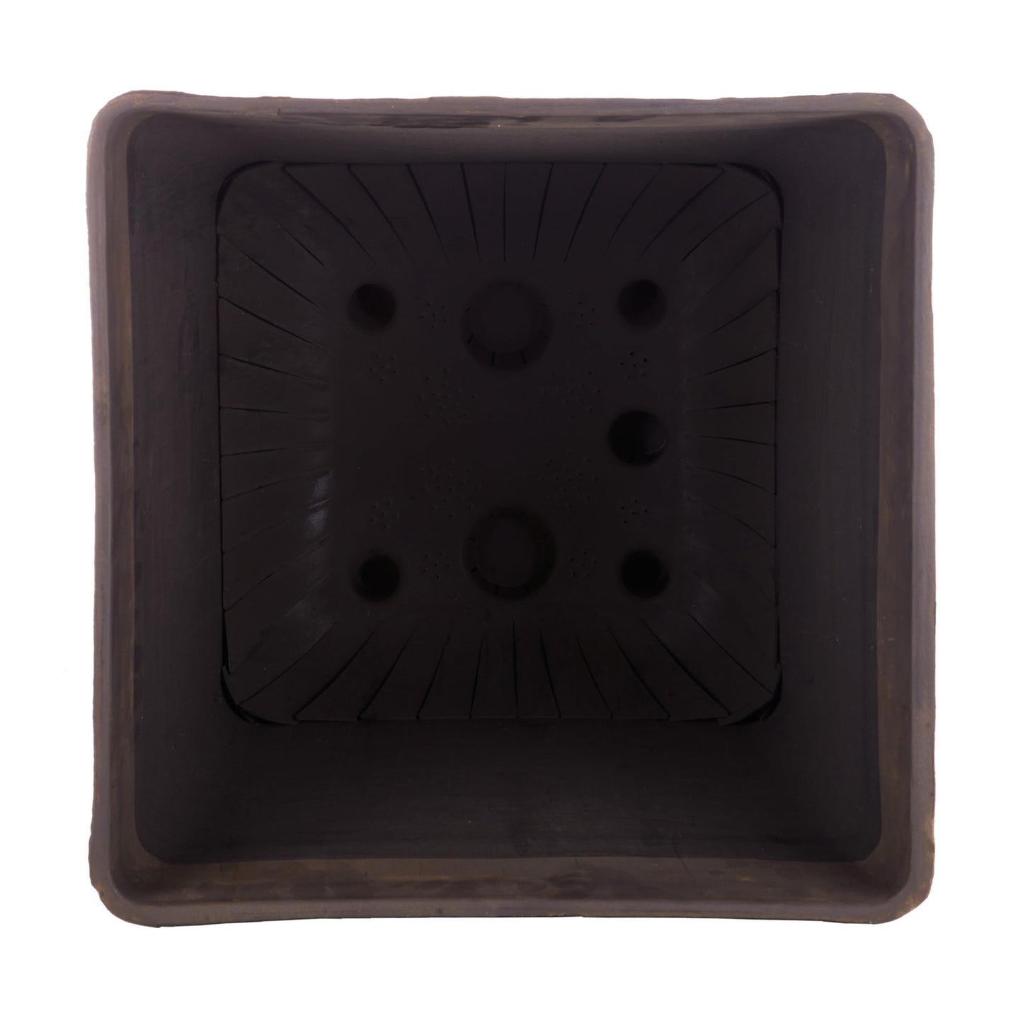 Alpine Corporation Indoor Outdoor Textured Stone Look Squared Planters, Medium, Large - Set of 2