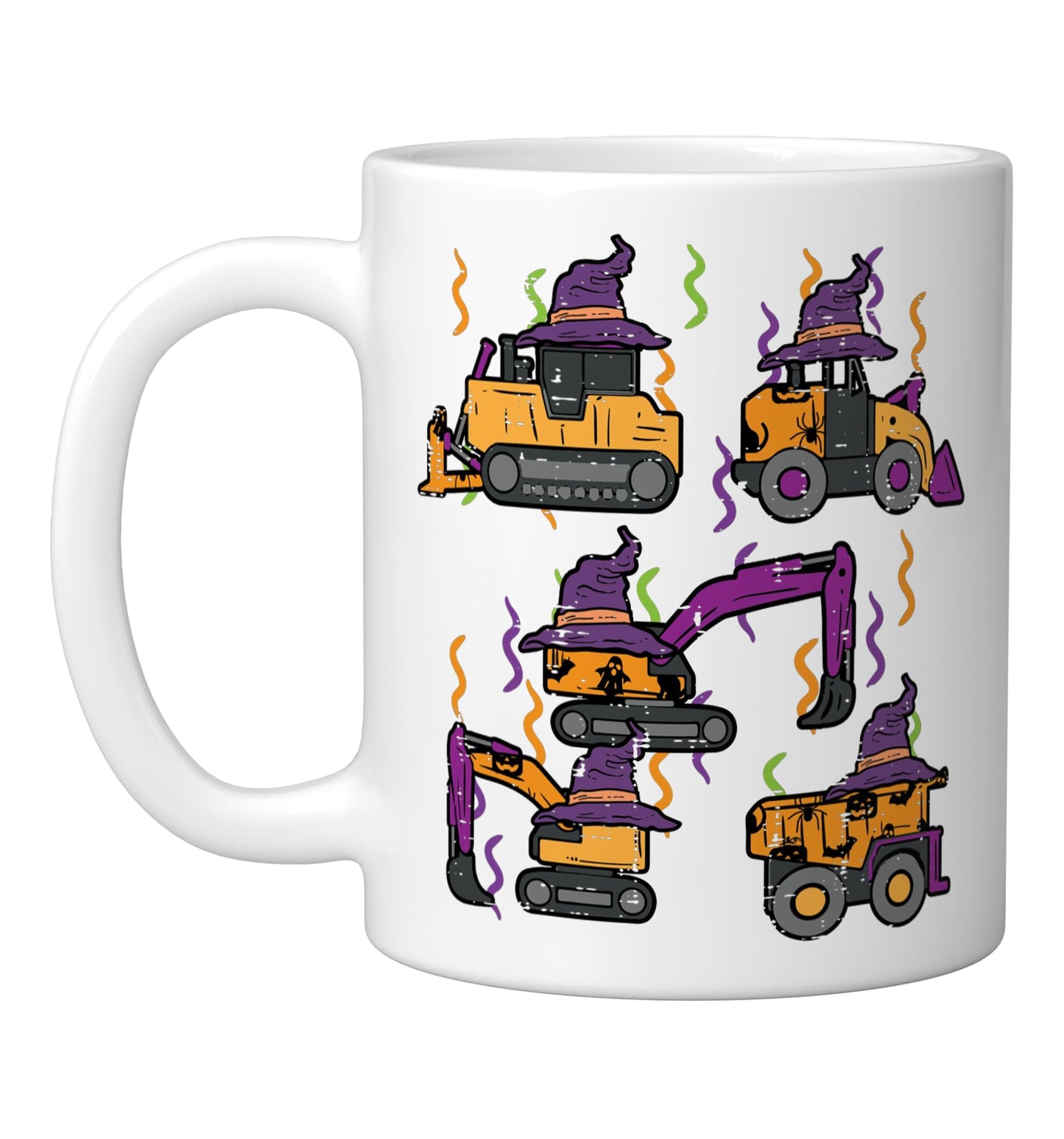 Halloween Construction Vehicles Costume Boys Kids Toddler Ceramic Mug, White
