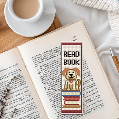 FREEBLOSS 22 * 8cm 6 Set Cross Stitch Bookmark Kits Books Cross Stitch Patterns DIY Bookmarks Cross Stitch Kits Stamped Embroidery Bookmarks Kit Counted Cross Stitch Kits for Beginners