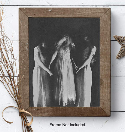 Witch Decor - Wicca Wall Decor - Pagan Gifts - Paganism - Witches Coven - Witchcraft Wiccan Supplies - Gothic Wall Art Poster - Scary Creepy Goth Room Picture - Satanic Black Magic