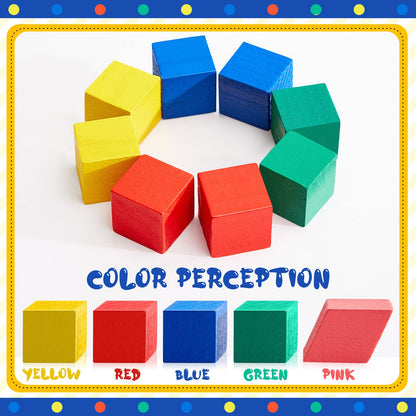 140 Pcs Mini 3D Shapes for Teaching, Wood Geometric Solids, Geometric Shapes 3D Shape Blocks, Classroom Manipulatives for Elementary School Geometry Math Kindergarten Preschool Learning
