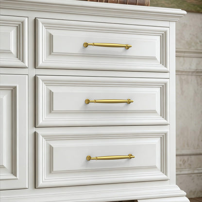Talentedeco 10 Pack Vibrant Brushed Brass Cabinet Pulls 6.3 Inch(160mm) Kitchen Cabinet Handles Solid Heavy Duty Drawer Pulls