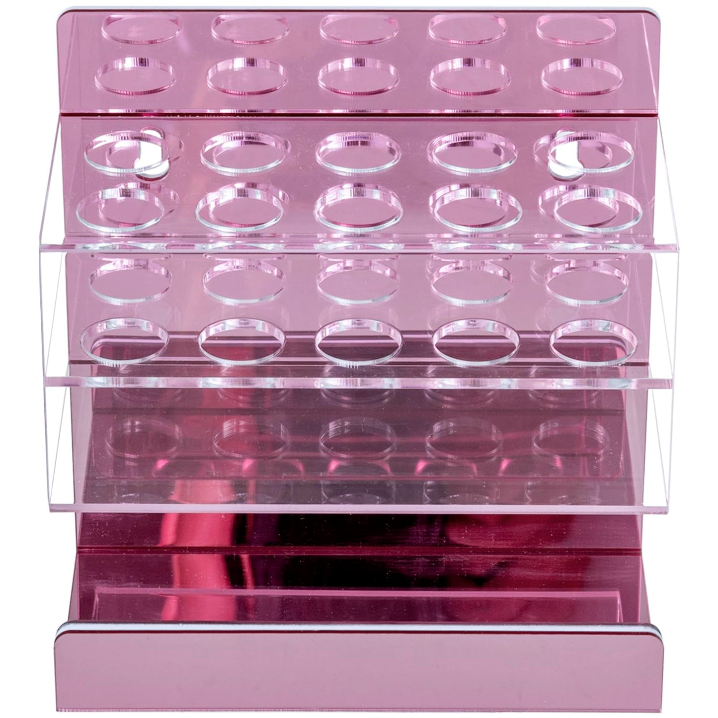 MyGift Dry Erase Marker Holder 10 Slots Whiteboard Marker Holder For Wall Dry Erase Eraser Holder Wall Mount Rose Pink