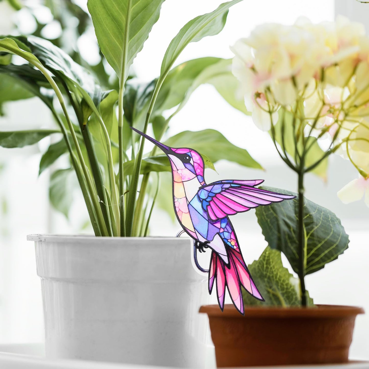 FBBP Hummingbird Gifts for Women, Hanging Plant Planter for Indoor Outdoor Garden, Mothers Day Birthday for Mom Grandma from Daughter Son, Bird Lover Plant Pots Accessories
