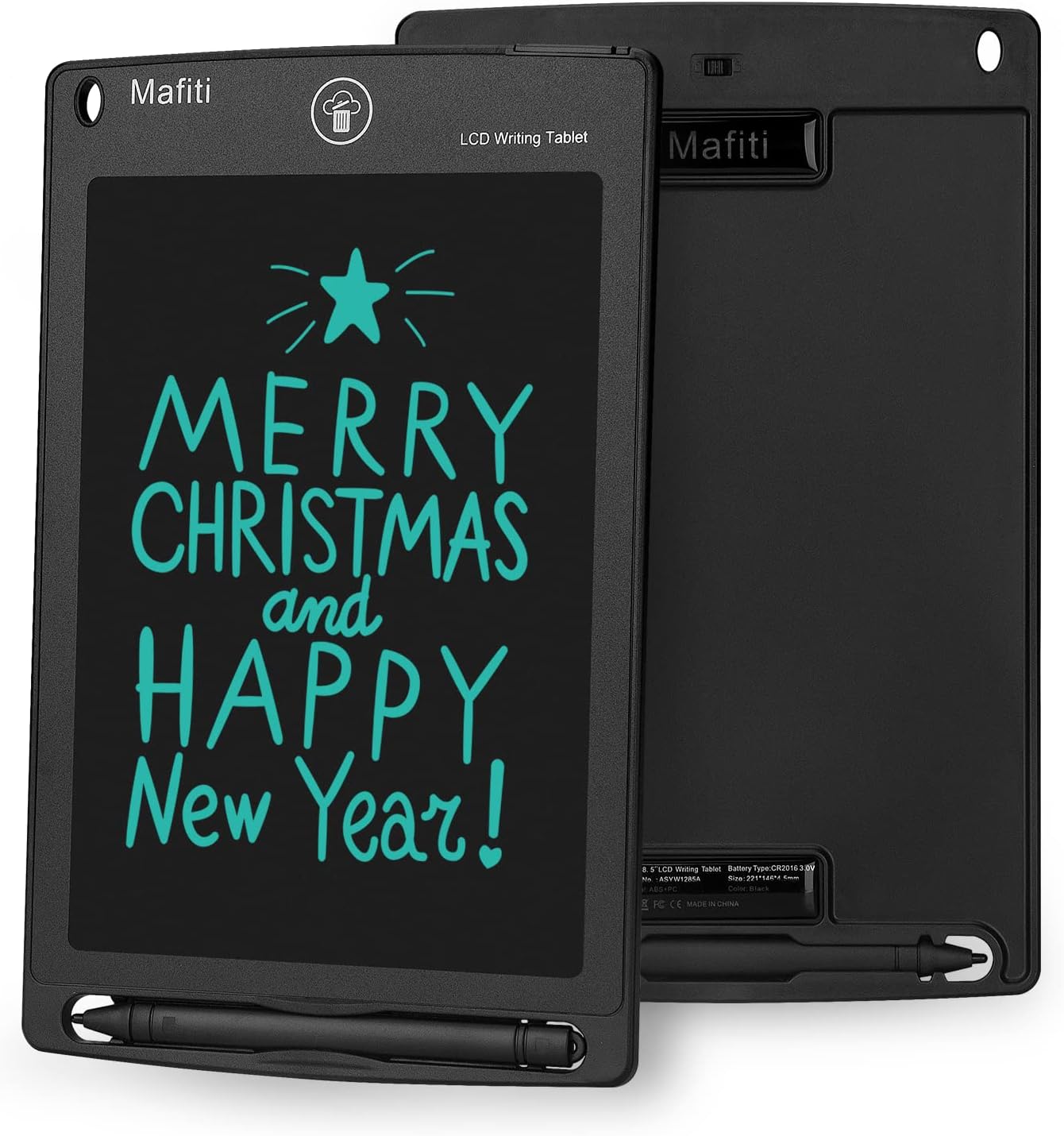 Mafiti LCD Writing Tablet 8.5 Inch Electronic Writing Drawing Pad Portable Doodle Board Gifts for Kids Office Memo Home Whiteboard Black