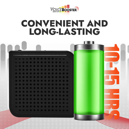 Voicebooster Portable Voice Amplifier for Teachers - 16W Rechargeable Megaphone Speaker & MP3 Player with Wearable Microphone Headset for Classroom, Tour Guide, Elderly, Public Speaking - MR2200