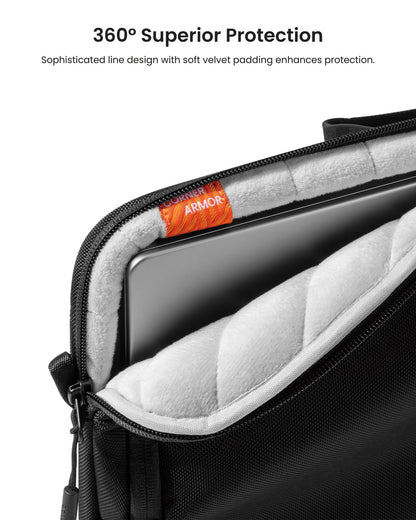 tomtoc 360 Protective Laptop Carry Case for 2026 14-inch MacBook Pro M5/M4/M3/M2/M1 Pro/Max A3426 A3427 A3434 A3112 A3401 A3185, Water-resistant Laptop Shoulder Bag for 13-inch MacBook Air/Pro/Neo