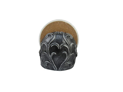 DWK Deathly Delights Decorative Gothic Skull Drink Coasters | 4 Piece Coasters for Drinks Absorbent with Holder Set | Home Decorations for Living Room | House Warming Presents - 5"