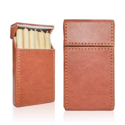 Leather Cigarette Case,King Size Prerolled Cone Holder,Waterproof Airtight Smell Proof Container,Carrying Case for Traveling
