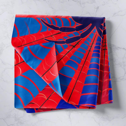 Spider Web Kids Tapestry,Black Spider Arachnid Insect Animals Wall Tapestries,Boys Girls Women Men Room Decor,Western Halloween Wall Hanging,Red Blue Chic Home Wall Decor,Medium 59.1 x 59.1 Inches