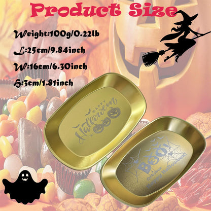 FREECOZYER 3pcs Halloween Candy Dish, Serving Tray, Halloween Platter Pumpkin Candy Bowl Table Decorations for Party Trick or Treat Decor (Pumpkin 3 Pack)
