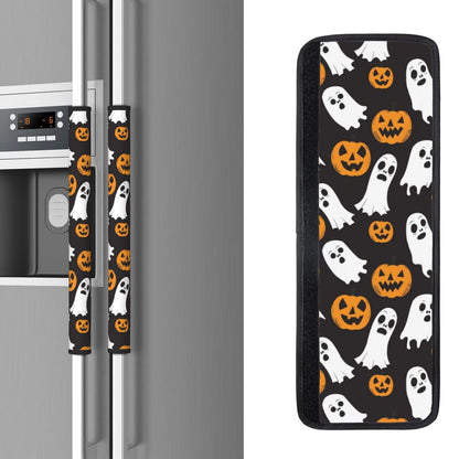 Buyidec Refrigerator Door Handle Covers Halloween Ghost Pumpkin Fridge Handle Cover Washable Dishwasher Microwave Fridge Oven Door Decor Handle Cover Keep Your Kitchen Appliances Clean