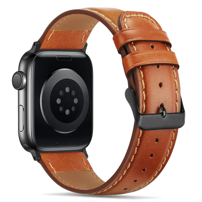 Tasikar Bands Compatible with Apple Watch Band 49mm 46mm 45mm 44mm 42mm Genuine Leather Replacement Straps Compatible with Apple Watch Ultra 3 2 1 SE Series 11 10 9 8 7 6 5 4 3, Classic Brown