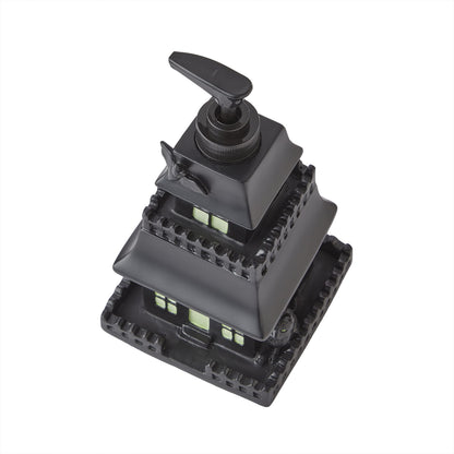 SKL Home Halloween Haunted House Glow-In-The-Dark Soap Dispenser for Bath/Kitchen & Gift, Black