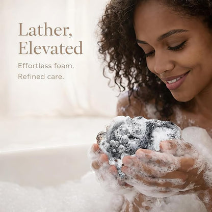 African Net Sponge Authentic, 3 Pieces African Exfoliating Net Sponge Body Back Scrubber Exfoliating Washcloth for Shower Bath for All Types (Black+Champagne Gold+Brown, 3 Pcs)