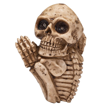 Halloween Skull Solar Light Outdoor 9 '' Spooky Tree Peeker Skeleton Figurine Ghost Decor for Yard, Garden, Porch Halloween Party Decorations