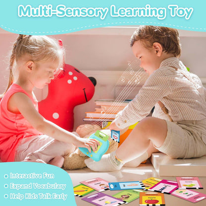 Alotwan Bilingual Talking Flash Cards Spanish/English, Learning Sensory Toys for Autistic Children, 224 Sight Words Español Speech Therapy Kids Toys Beginner, Birthday Gift for Little Boys and Girls