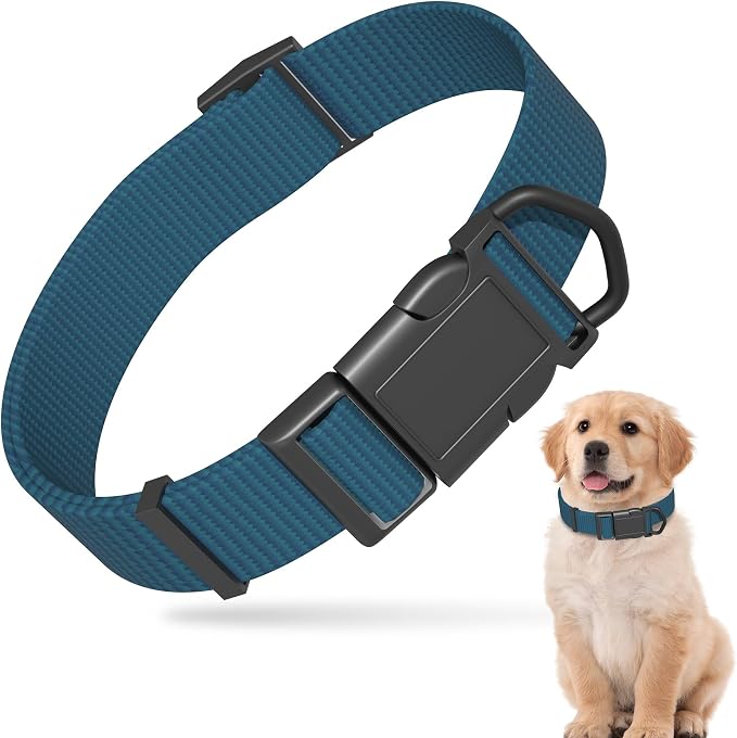 Blue Dog Collar for Small Dogs, Breathable, Anti-Odor & Soft, Comfortable for Sensitive Skin Puppies, 90% Bamboo Rayon, Adjustable Quick-Release Buckle Pet Collar for Chihuahuas Frenchie