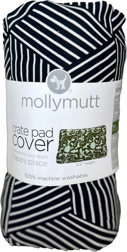 Molly Mutt Dog Crate Pad Cover, 100% Cotton Canvas Cover for Dog or Puppy Crate Bed, Durable, Washable, and Free of Harmful Chemicals, Pre-Shrunk, 36"x24"x2.5", Rough Gem