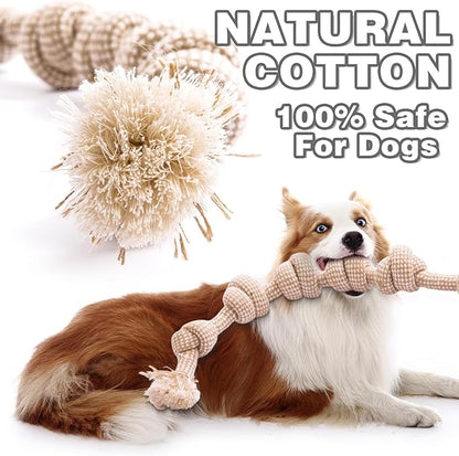 Dog Rope Toy, Rope Toys for Dogs Aggressive Chewers, for Large Dogs for Cleaning Teeth, Bite Resistant, 3 Pack