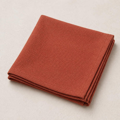 LANEPORTIA Cloth Napkins Set of 12 Solid Dinner Napkins 18x18 Inch, 100% Cotton, Soft Absorbent Reusable Washable Durable Napkin, Decorations, Restaurant, Wedding & Table Décor, Everyday Use - Rust