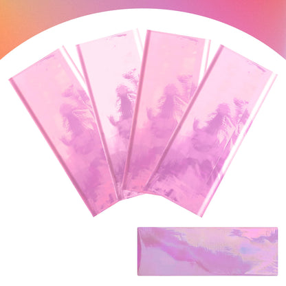3 pcs Orange & Purple & Pink Iridescence Tablecloth, 40x108“ Disposable Shiny Laser Table Cloth, Glitter Plastic Tablecloths, Holographic Iridescent Table Cover for Halloween Party Decoration, Wedding