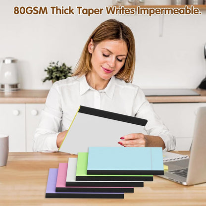 11" x 9.5" Legal Pads College Ruled Notepad 2 Pack Pink & Purple Colored Note Pads 30 Sheets Lined Paper Pads 80 GSM Legal Pad Perforated Writing Pads with Sturdy Back for School, Office, Home