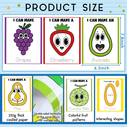 Ireer 36 Pcs Playclay Dough Mats for Kids Activity Card for Clay Back to School Preschool Number Alphabet Animal Shape Learning Activity Games for Classroom Home Educational Supplies