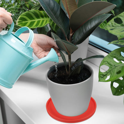 PATIKIL 7.7 Inch Round Ceramic Plant Saucer, Plant Saucer Tray Flower Planter Drip Tray for Indoors Outdoors Patio Balcony, Black
