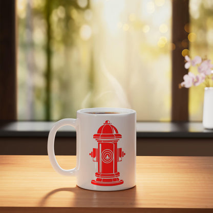 Fire hydrant for firefighter costume halloween party Ceramic Mug, White
