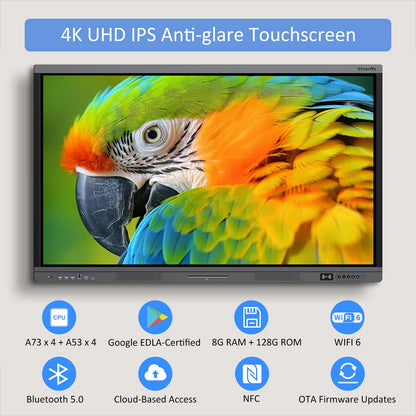 Shiarffe X5 Smart Board 55 Inch 4K Interactive Whiteboard
