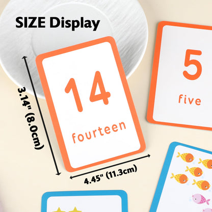 BAZIC Products Numbers Flash Cards, with Picture ABCs Letters Number Counting Flashcards Game (36/Pack), 72-Packs