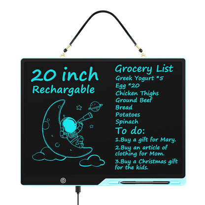 [Rechargeable] 20 Inch LCD Writing Tablet for Kids, Extra-Large Drawing Tablet for Adults, Educational & Learning Toys for Boys Girls Ages 8-12 Years Old, Drawing Board for Kids Birthday Gift (Blue)