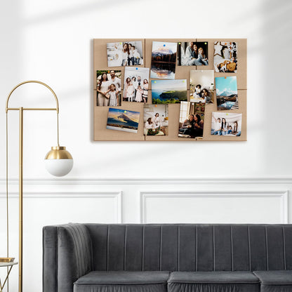 MaxGear Large Cork Board for Wall 36" x 24", Tan Bulletin Board, 6 Pack Felt Wall Tiles with Pushpins, Cork Boards for Office Pin Board Tack Board Cork Boards