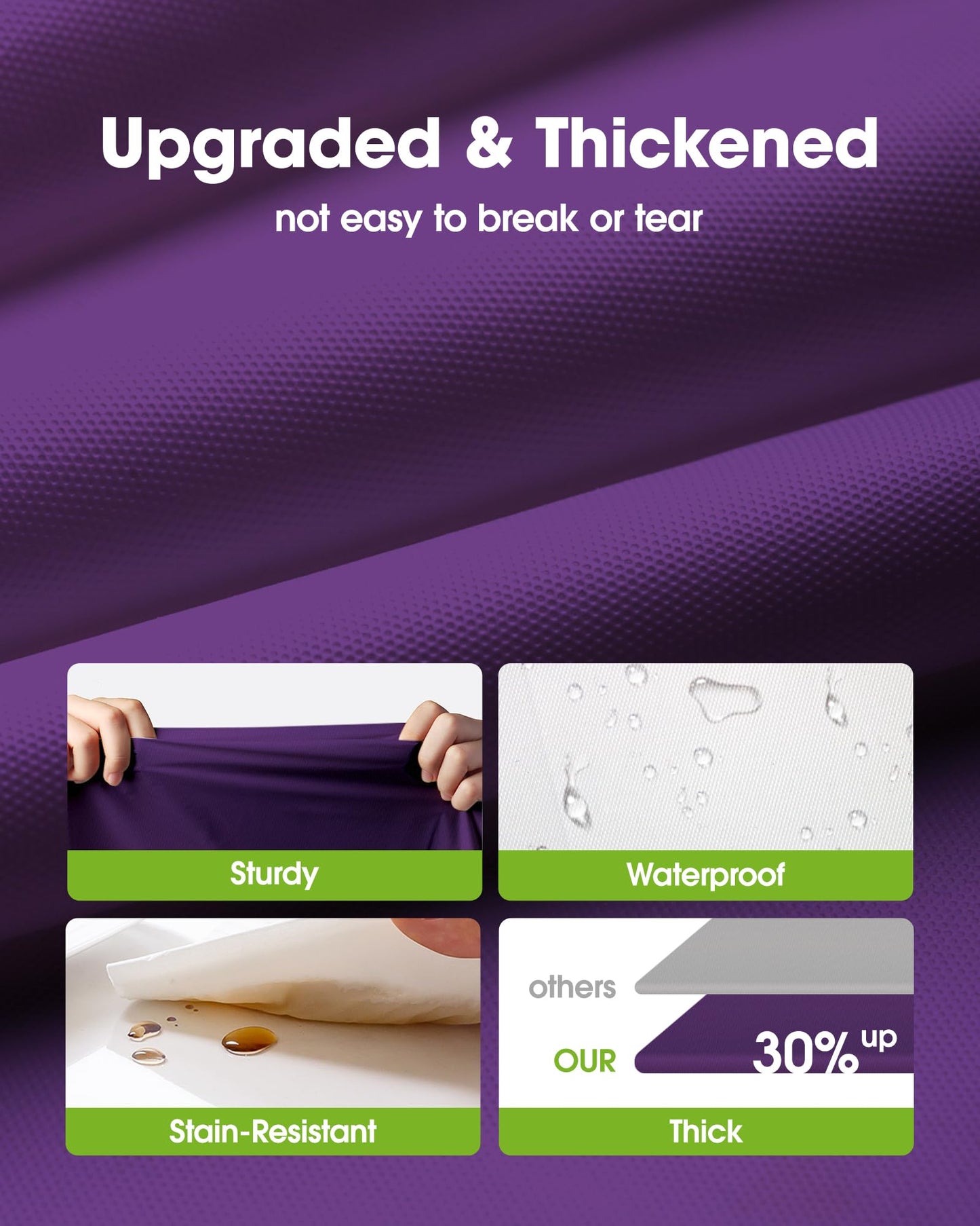 Pureegg Plastic Table Cloth Disposable 20 Pack, 54 x 108 Inch Table Cloths, Graduation Decorations Class of 2026, Graduation Party Tablecloths, Rectangle, Plastic Cover, Leakproof & Sturdy, Purple