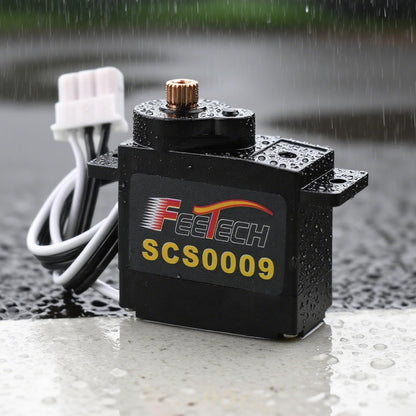 RCmall SCS0009 Serial Bus Servo Kit SCS0009 2.3KG Micro Servo Metal Gear w/300° Encoder TTL/RS485 for Robot Arm, RC Helicopter, Arduino, STEAM (4 Servos+1signal Conversion Board)