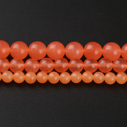 60PCS 6MM Orange Chalcedony Quartz Stone Beads Natural Gemstone Bead Crystal Healing Energy Jewelry Making DIY 15 inches