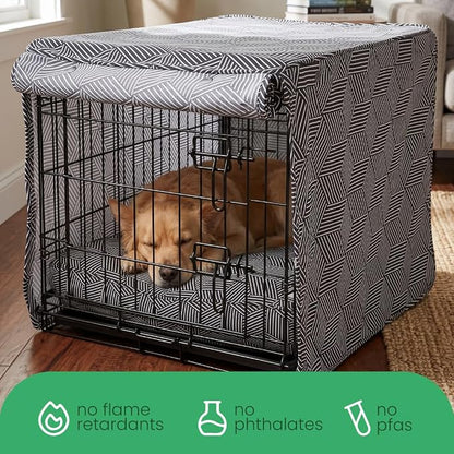 Molly Mutt Rough Gem Dog Crate Cover, 100% Cotton Canvas Cover with 2 Roll-Up Panels, Ideal for Dog or Cat Crate, Durable, Washable, and Free of Harmful Chemicals, 24" x 18" x 21"