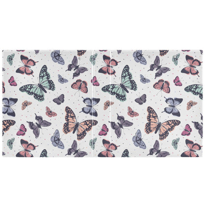 Butterfly Pastel Color Round Ring Binders 1.5 Inch Flora Insect Biology Natural 3 Ring Clipboard Binder for Office School Work Supplies File Folder 200 Sheet Capacity