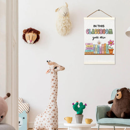 LKETW Inspirational Classroom Poster Hanger Frame 12x16 Inch, Positive Affirmations Motivational Wall Art Posters for Classroom, Inspirational Hanging Banner Decor for Home Kids Room Bedroom