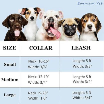 Soft Corduroy Dog Collar and Leash Set Adjustable Durable Dog Collars with Metal Buckle and Lead for Large Dogs,Lilac