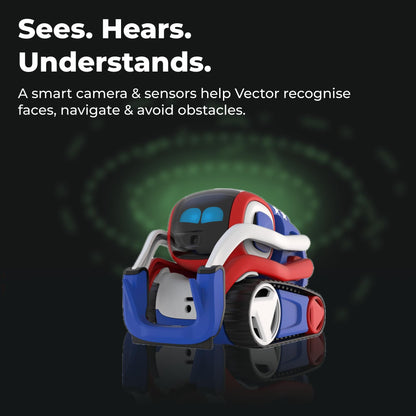 Anki Vector 2.0 AI ChatGPT Connected Robot Companion – Smart Autonomous Home Robot with Face Recognition and Voice Conversations - ChatGPT Subscription Required (Red, White & Blue)