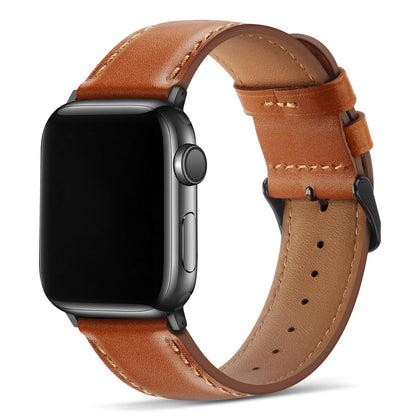 Tasikar Bands Compatible with Apple Watch Band 49mm 46mm 45mm 44mm 42mm Genuine Leather Replacement Straps Compatible with Apple Watch Ultra 3 2 1 SE Series 11 10 9 8 7 6 5 4 3, Classic Brown